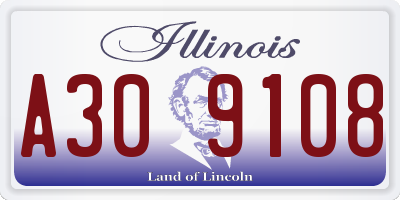 IL license plate A309108
