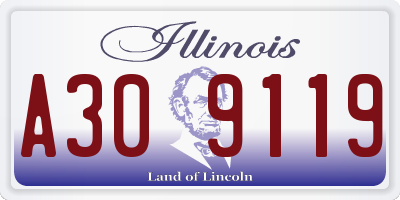 IL license plate A309119