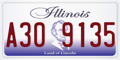 IL license plate A309135