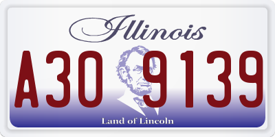 IL license plate A309139