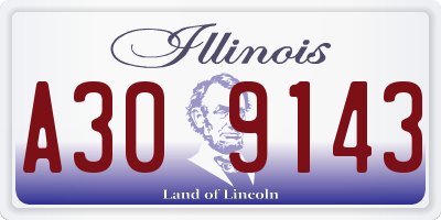 IL license plate A309143