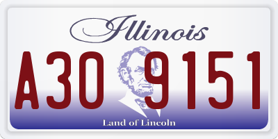 IL license plate A309151