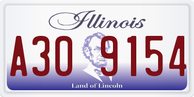 IL license plate A309154