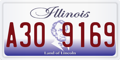 IL license plate A309169