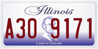 IL license plate A309171