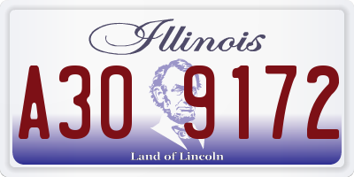 IL license plate A309172