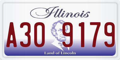 IL license plate A309179
