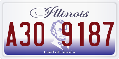 IL license plate A309187
