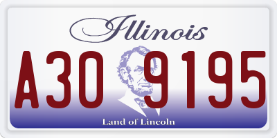 IL license plate A309195