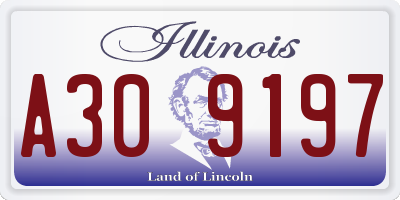 IL license plate A309197
