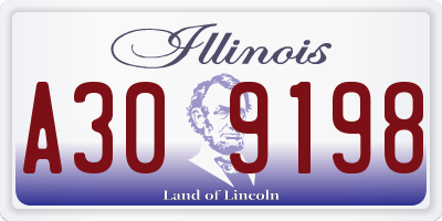 IL license plate A309198