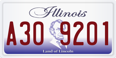IL license plate A309201