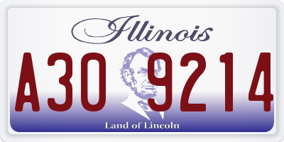 IL license plate A309214