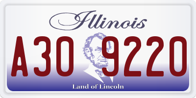 IL license plate A309220