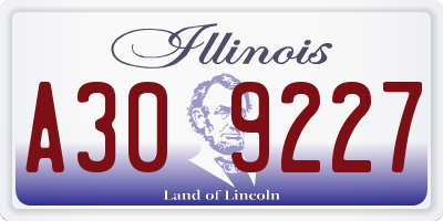 IL license plate A309227