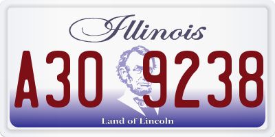 IL license plate A309238