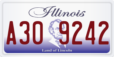 IL license plate A309242