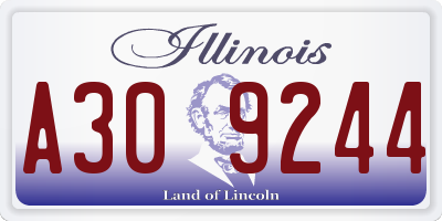 IL license plate A309244