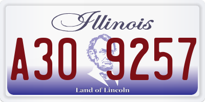 IL license plate A309257