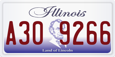 IL license plate A309266