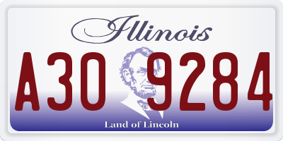 IL license plate A309284