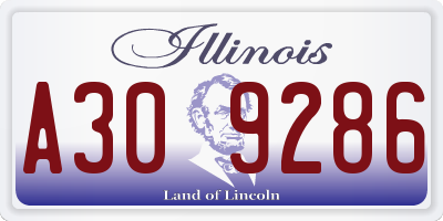 IL license plate A309286