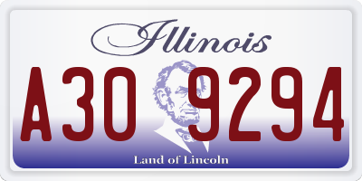 IL license plate A309294