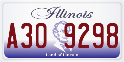 IL license plate A309298