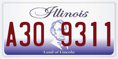 IL license plate A309311
