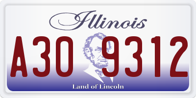 IL license plate A309312