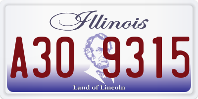 IL license plate A309315