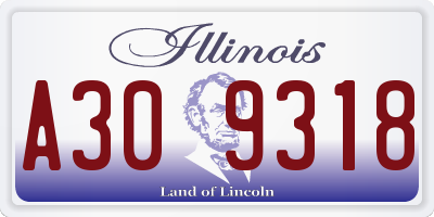 IL license plate A309318