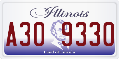 IL license plate A309330