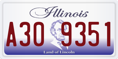 IL license plate A309351