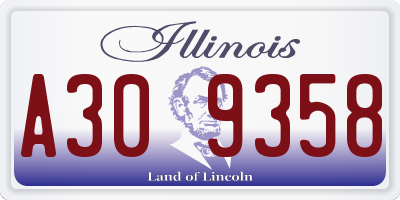 IL license plate A309358