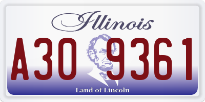 IL license plate A309361