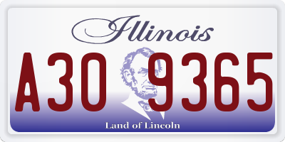 IL license plate A309365