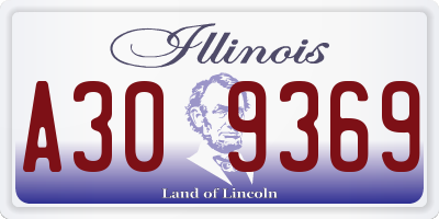IL license plate A309369