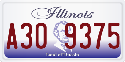 IL license plate A309375