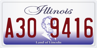 IL license plate A309416