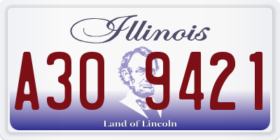 IL license plate A309421