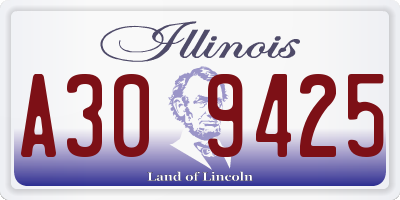 IL license plate A309425