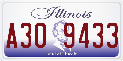 IL license plate A309433