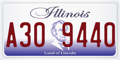 IL license plate A309440