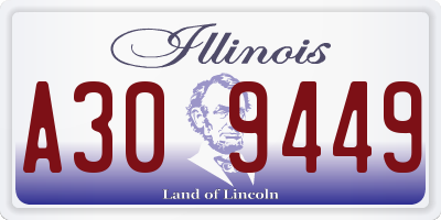 IL license plate A309449