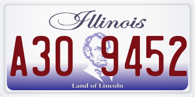 IL license plate A309452
