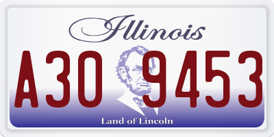 IL license plate A309453