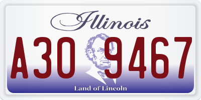 IL license plate A309467