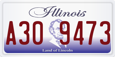 IL license plate A309473