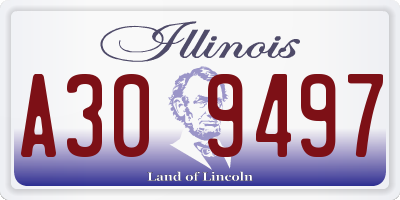 IL license plate A309497